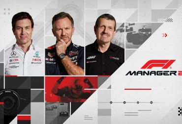 Key art for F1 Manager 23, the latest in the F1 Manager series of sim games