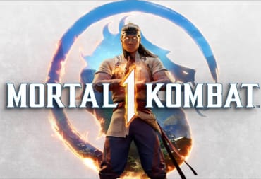 Liu Kang posing as part of the new Mortal Kombat 1 logo