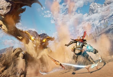 The player using a whip weapon to take down a giant sand crab-style enemy in Atlas Fallen