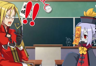 Mr. Ranger and the Zombie Maiden in a classroom for the Disgaea 7 "What Is Disgaea" trailer