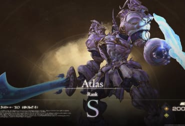 The artwork shown for Atlas at the start of the fight