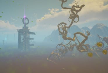 Forever Skies Underdust Laboratory Walkthrough Guide - Cover Image Underdust Elevator Purple Light with Massive Vines in the Foreground