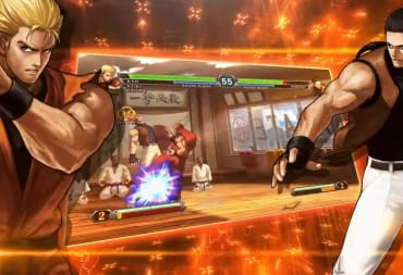 Robert Garcia and Ryo Sakazaki framing a shot of a fight in The King of Fighters XIII Global Match