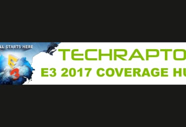Logo showing the TechRaptor logo next to a logo for E3 2017. 