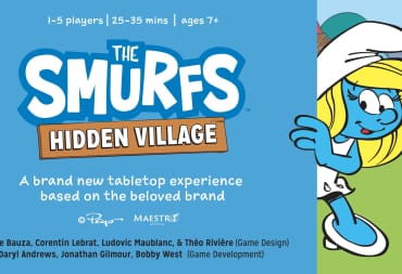 An official promotional image for The Smurfs Board Game.
