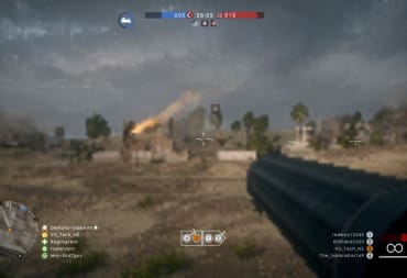 Battlefield 1 Screenshot Showing a scene in the game with incredibly low rendering resolution, resulting in a very pixelated game. 