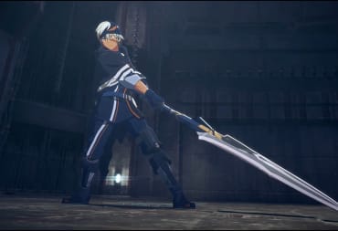 Carvain, one of the major characters in Blue Protocol, readies his spear against enemies