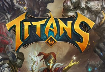 Titans Key art showing several strange fantasy creatures gathering around the word TITANS written in the centre. 