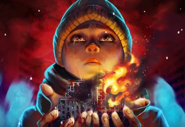 14-year-old boy Maxym weeping and surrounded by shadowy figures in the key art for the Ukraine war-inspired RPG Hollow Home