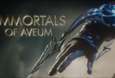 The title of Immortals of Aveum, with Jak's sigil visible on one half of the screen.