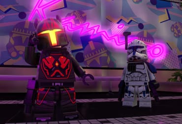 Two Lego bounty hunter characters in Lego Star Wars: The Skywalker Saga, which is still number one in this week's UK boxed sales charts