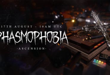 A logo for the Phasmophobia Ascension update, as well as an ornate crucifix and book