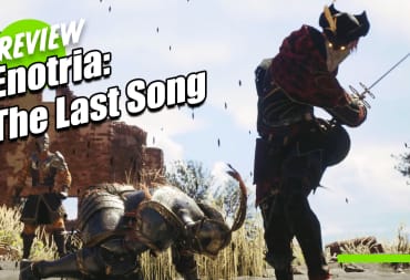 The player character attacks an enemy in Enotria: The Last Song
