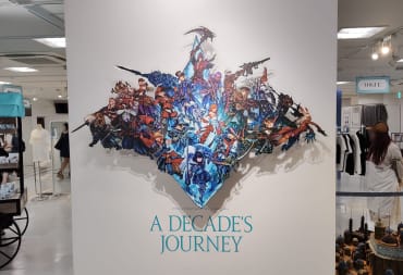 Final Fantasy XIV A Decade's Journey Logo at Isetan