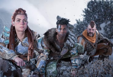 Aloy and two of her companions in the Horizon Forbidden West PC version