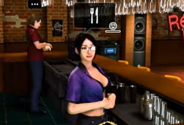 Like a Dragon: Infinite Wealth - Kson's character Kei stands behind the counter of the Revolve Bar