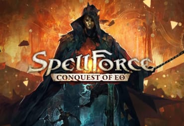 Key art for SpellForce: Conquest of Eo, depicting a stern-looking mage figure