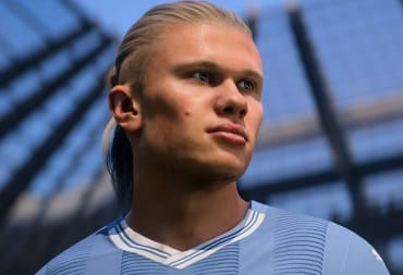 Erling Haaland looking off into the distance in EA Sports FC 24, which has topped this week's UK boxed sales charts