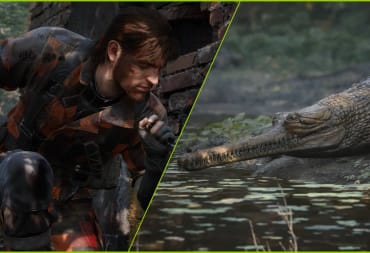 Snake and a Crocodile in Metal Gear Solid Δ: Snake Eater 