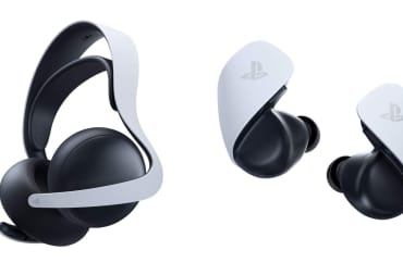 The new PlayStation Pulse Elite and Pulse Explore audio accessories side-by-side against a white background