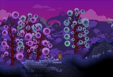 Image from Starbound With the Player on the Planet