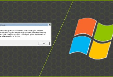 MSXML3 Error next to the windows logo