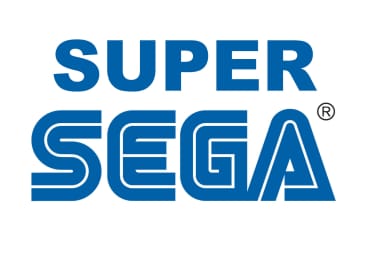 The logo of Sega with "super" written on it