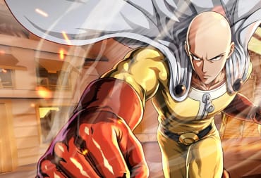 Saitama throwing a punch towards the camera in artwork for One Punch Man: World