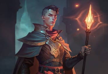 A wizard character holding a staff in Project Baxter, the new Starbreeze D&D game