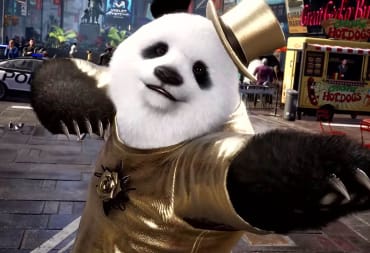 Panda posing in her gold suit in the Tekken 8 Ultimate Edition