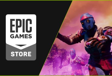 The Outer Worlds Screenshot and Epic Games Store Logo