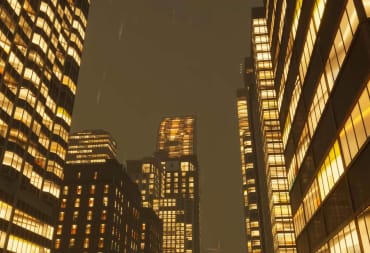 Skyscrapers set against an overcast sky in Cities: Skylines 2