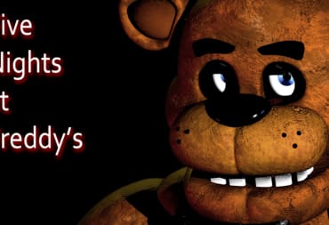 Freddy looking sinister next to text that simply reads Five Nights at Freddy's
