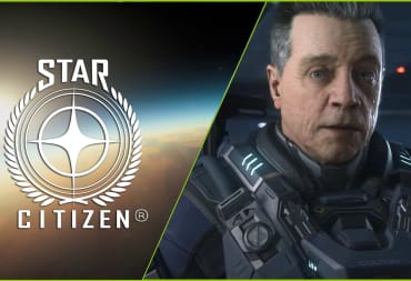 Mark Hamill's character in Squadron 42 and Star Citizen Logo