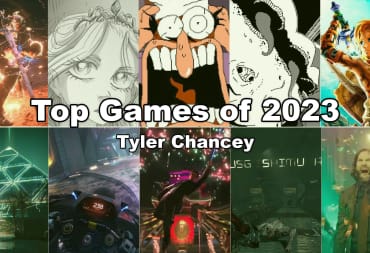 A collage of TechRaptor writer Tyler Chancey's favorite games of 2023
