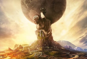 A statue holding up a globe in artwork for Sid Meier's Civilization VI