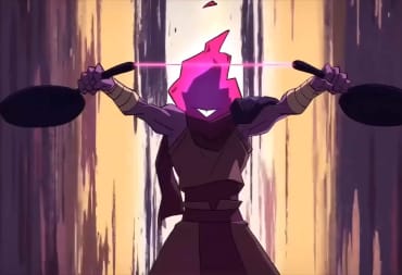 The main character of Dead Cells wielding twin frying pans