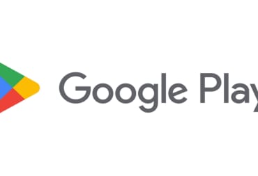 The Google Play logo against a white background