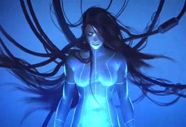 A woman suspended by wires in artwork for Homeworld 3 by Blackbird Interactive