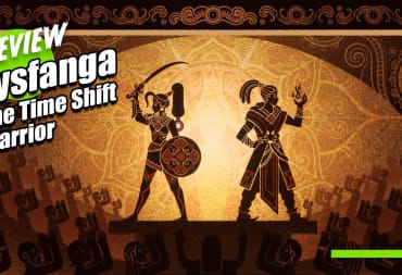 A screenshot from the opening cutscene of Lysfanga: The Time Shift Warrior, explaining who Ime is