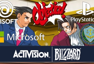 Phoenix Wright and Edgeworth object in representation of the legal battle betweet the FTC and Microsoft