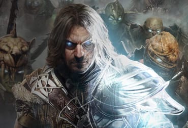 Talion surrounded by Orcs in artwork for Middle-earth: Shadow of Mordor