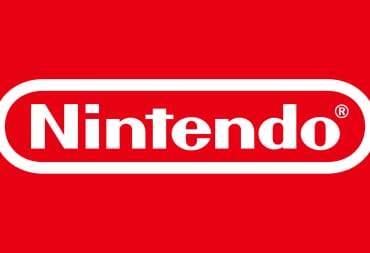 A white Nintendo logo against a red background