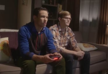 Two gamers playing games on the PlayStation 4