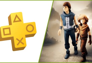The PS Plus logo displayed next to artwork from Brothers: A Tale of Two Sons