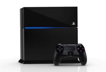 A shot of the original PS4 against a white background