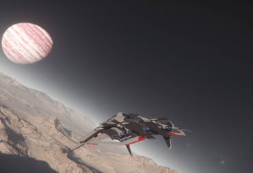 Star Citizen F8C Lightning on Daymar with Crusader in the Distance