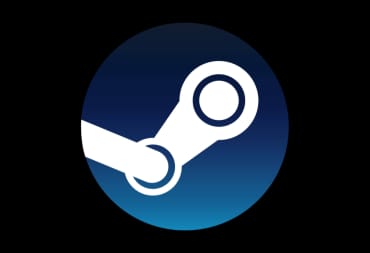 The Steam logo against a black background