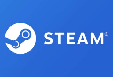 The Steam logo against a blue backdrop