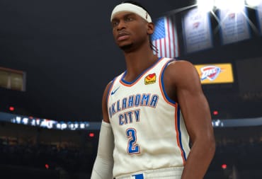 Oklahoma City Thunder player Shai Gilgeous-Alexander in NBA 2K24, developed by Visual Concepts